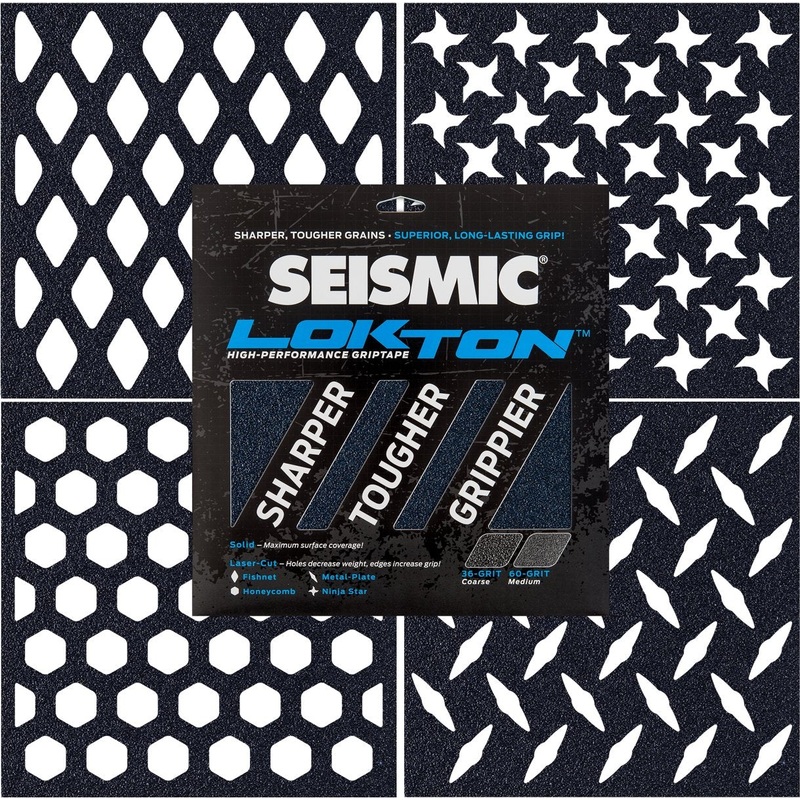 Seismic: 36-Grit Lokton Longboard Griptape (3 Square Packs) Solid