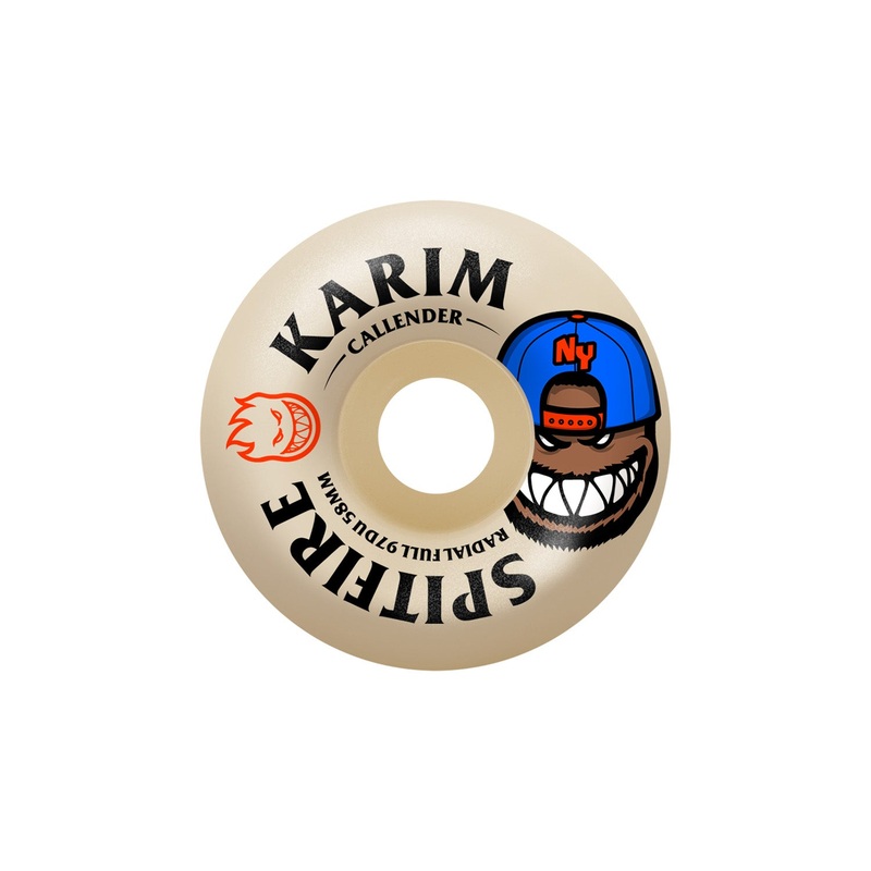 Spitfire Formula Four Karim Callender Burn Squad Radial Full Wheel 97DU 58mm Natural