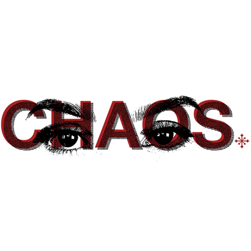 DISORDER CHAOS STICKER RED 1PC