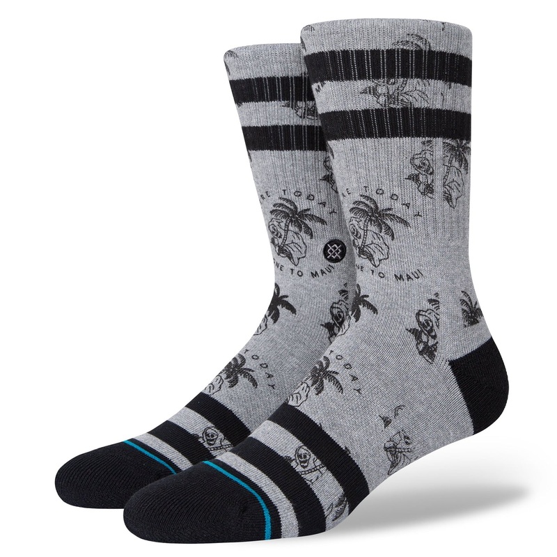 Stance Gone to Maui Crew Socks – Heather Grey M