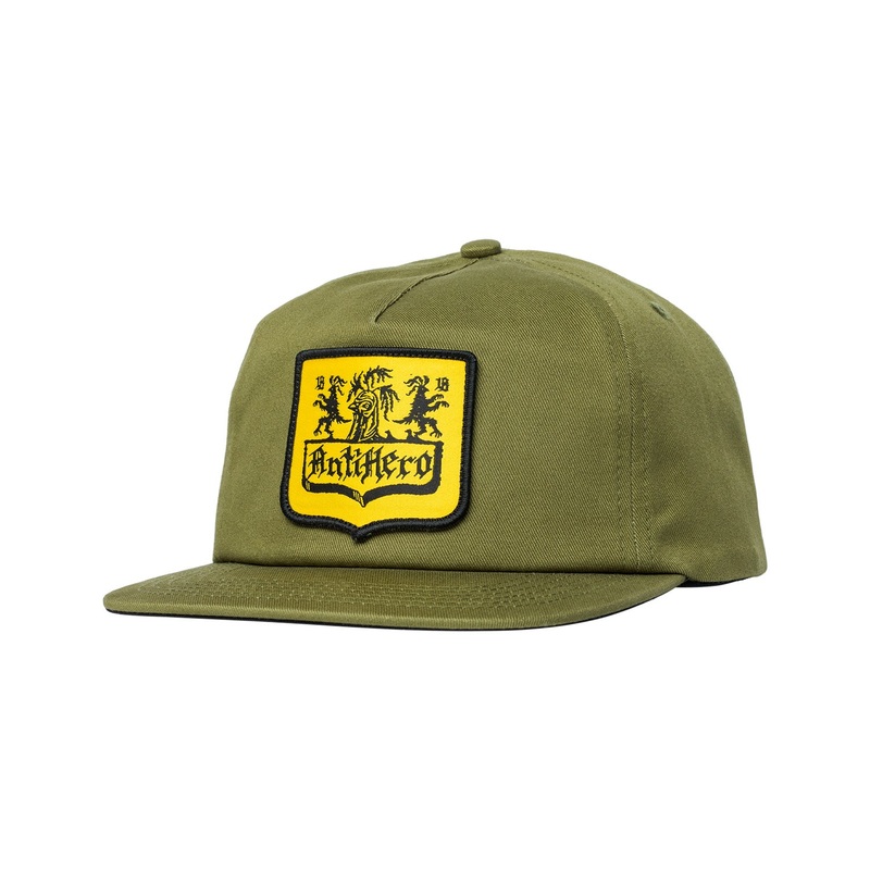 Antihero Coat of Arms Snapback Hat O/S Olive