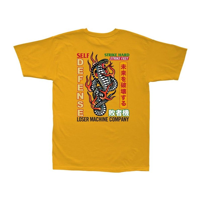 LOSER MACHINE STRIKE HARD STOCK TEE GOLD MED