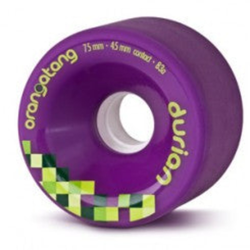 Orangatang Durian 75mm 83a purple Longboard Wheels (Set of 4)
