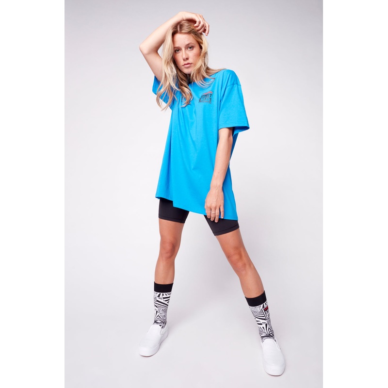 Safety Pin Logo T-Shirt – Blue S