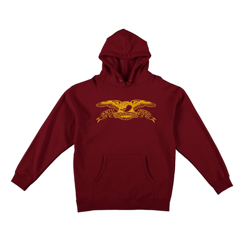 Antihero Basic Eagle Hooded Sweatshirt S Maroon/Gold