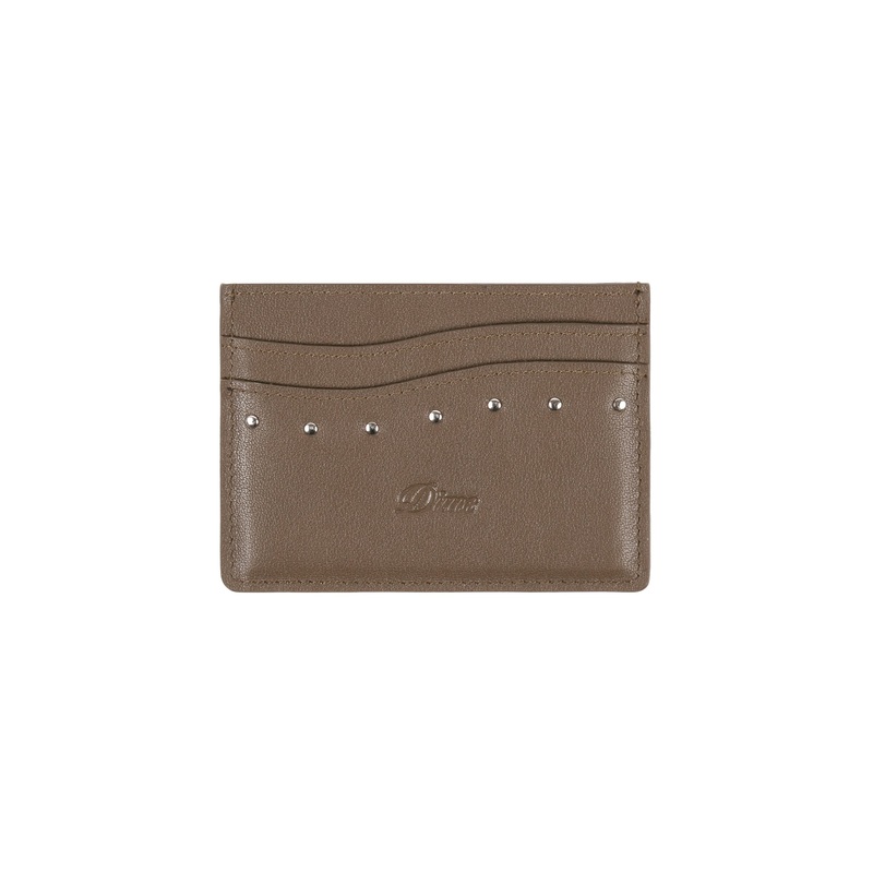 Dime Studded Cardholder – Brown