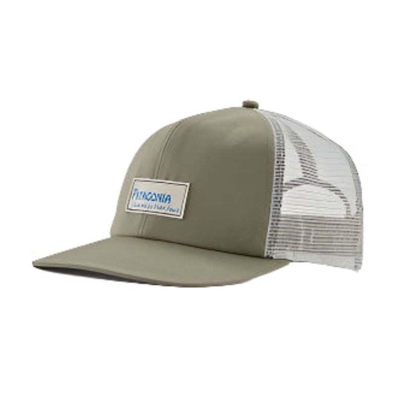 Patagonia Trucker Hat Water People Label: River Rock Green