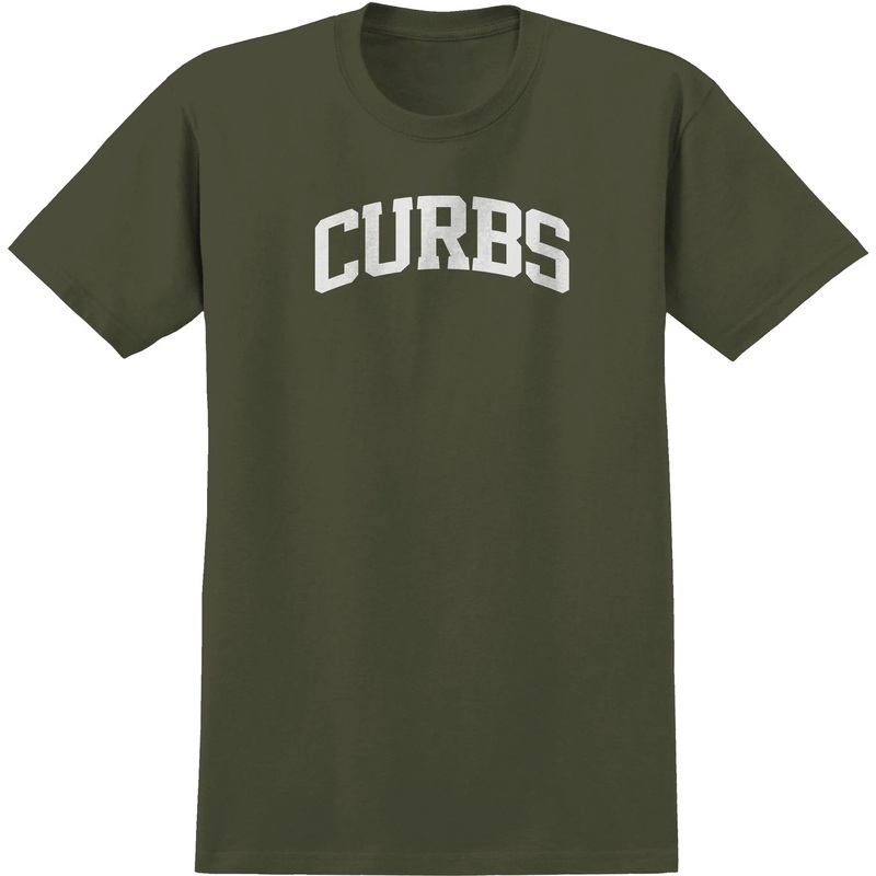 REAL CURBS T-SHIRT MILITARY GREEN MEDIUM
