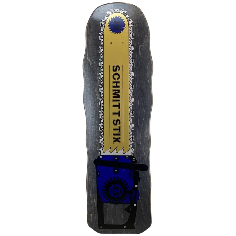 Schmitt Stix Chainsaw Skateboard Deck – 10″ Black Stain