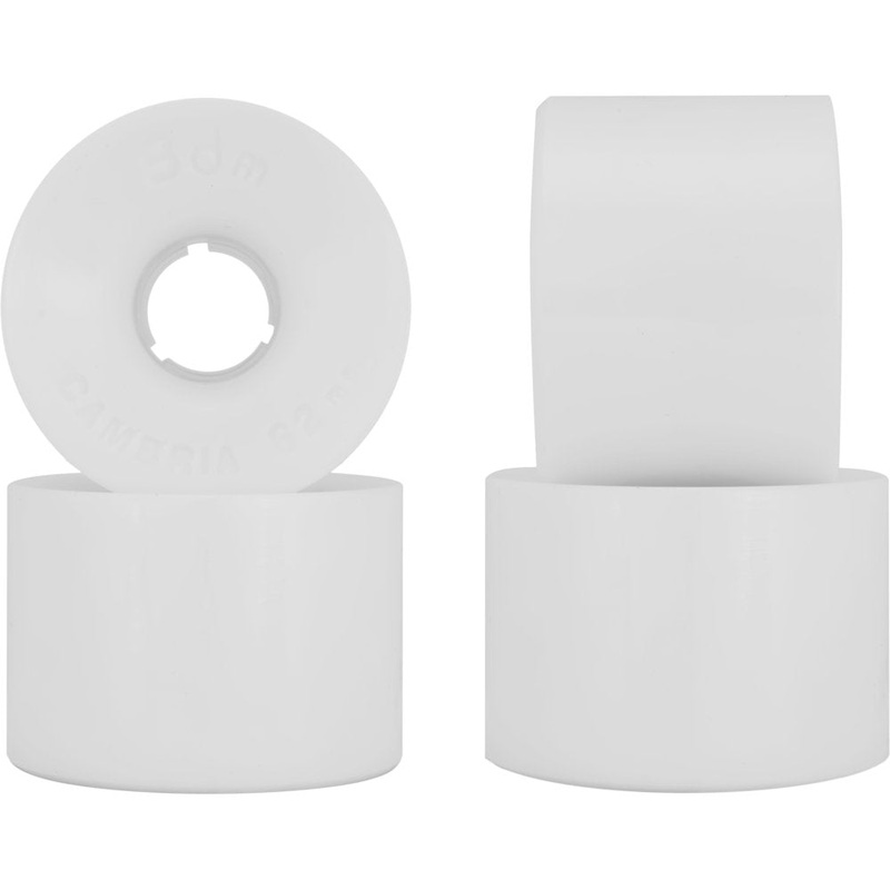 Seismic: 62mm 3dm Cambria BlackOps Longboard Wheels 62mm Square Lip 84a White BlackOps