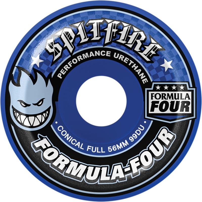 Spitfire Wheels F4 Conical Full 56mm 99a – Blue (Set of 4)