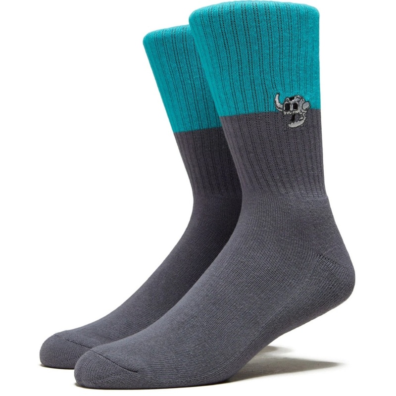 TOY MACHINE SOCKS DEAD MONSTER SPLIT TEAL