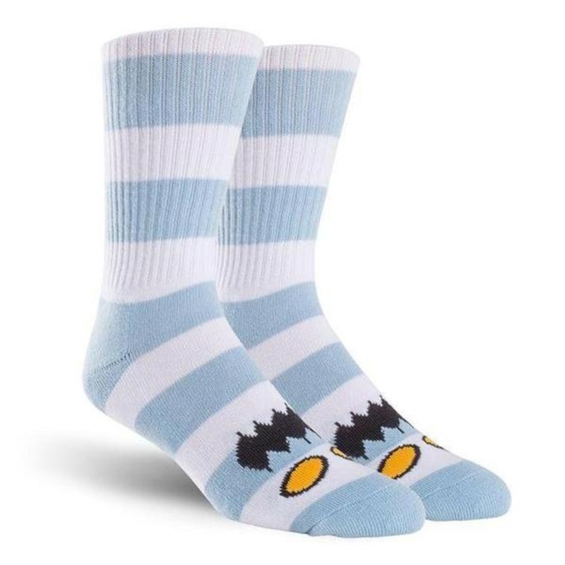 TOY MACHINE SOCKS MONSTER STRIPE BLUE/WHITE