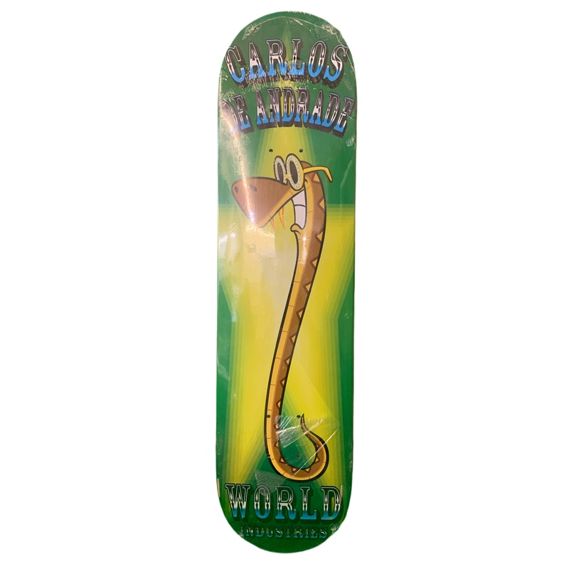 World Industries 2004 Carlos De Andrade Snake 7.5″ Classic Skateboard Deck