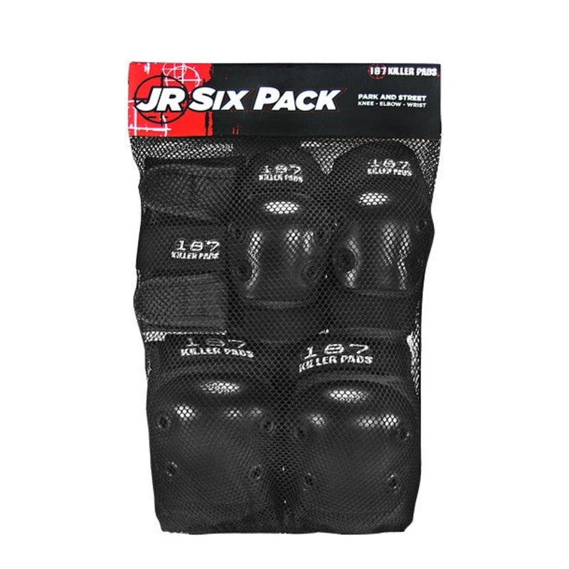 187 Killer Pads 6-Pack Junior Pad Set Combo – Black