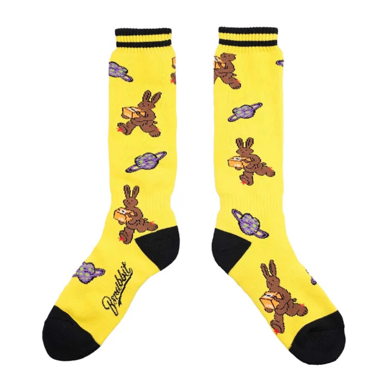 BSRABBIT BEAR RB SNOWBOARD SOCKS YELLOW S