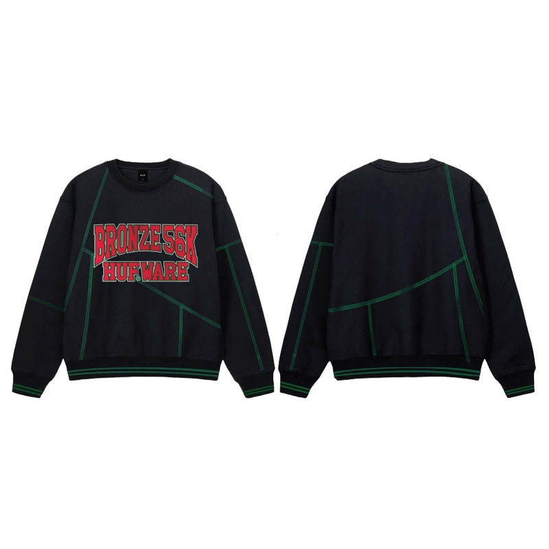 Huf x Bronze 56k Hufware Crewneck Sweater – Black Small