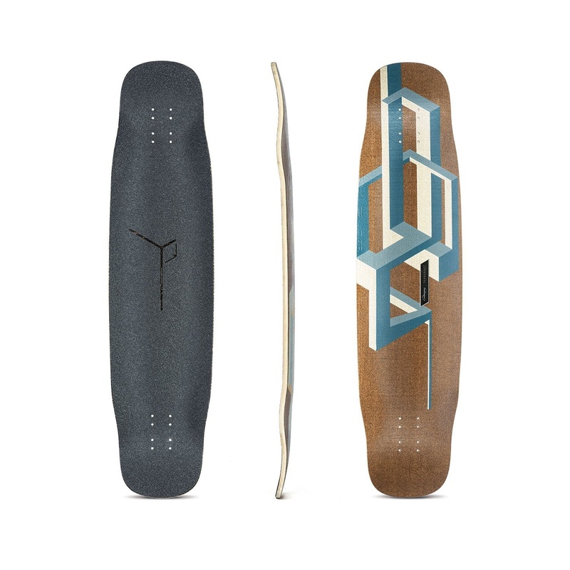 Loaded: Basalt Tesseract Longboard Skateboard Deck Blue