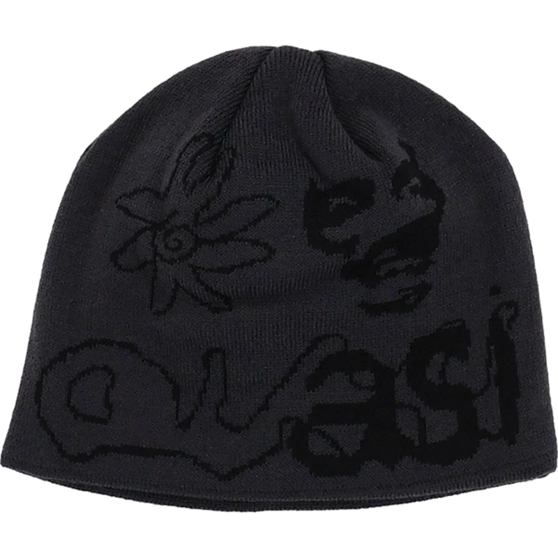 QUASI STONEAGE BEANIE CHARCOAL GREY