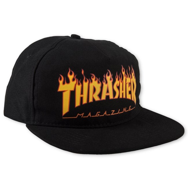 THRASHER FLAME SNAPBACK BLACK