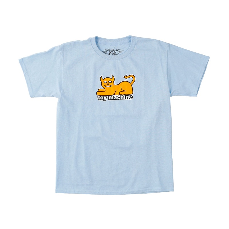 TOY MACHINE DEVIL CAT YOUTH T-SHIRT LIGHT BLUE YOUTH MEDIUM