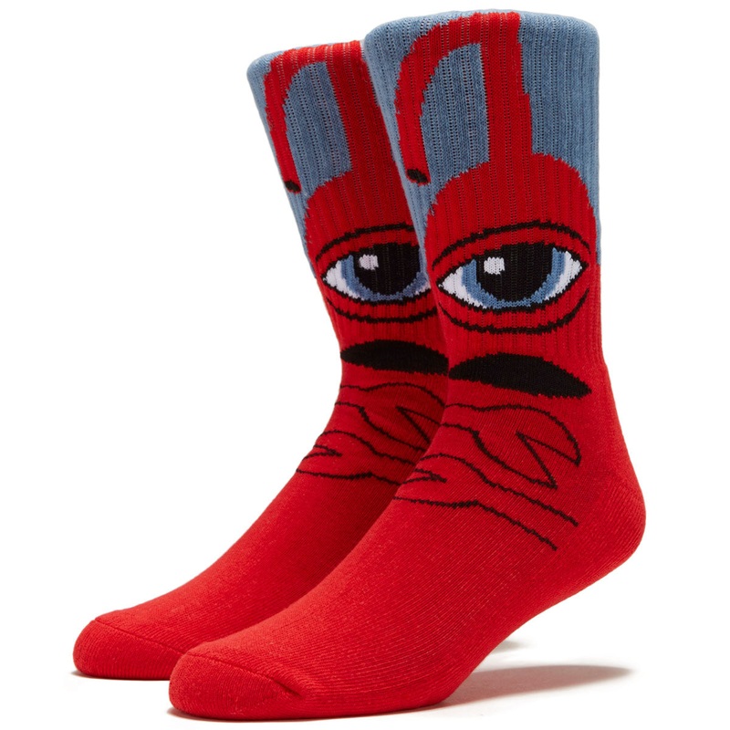 TOY MACHINE SOCKS SECT HUG RED