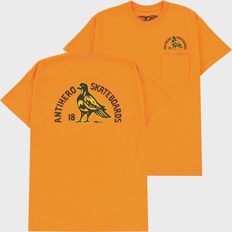 Anti Hero Rock Dove Fill SS Pocket T-Shirt – Safety Orange Small