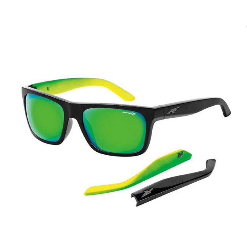 Arnette Sunglasses Dropout – Gloss Black/Neon Green