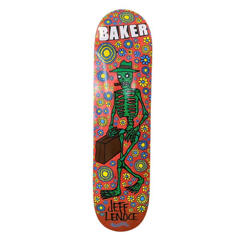 Baker Jeff Lenoce Muertos Skeleton Red 7.8″ Classic Skateboard Deck