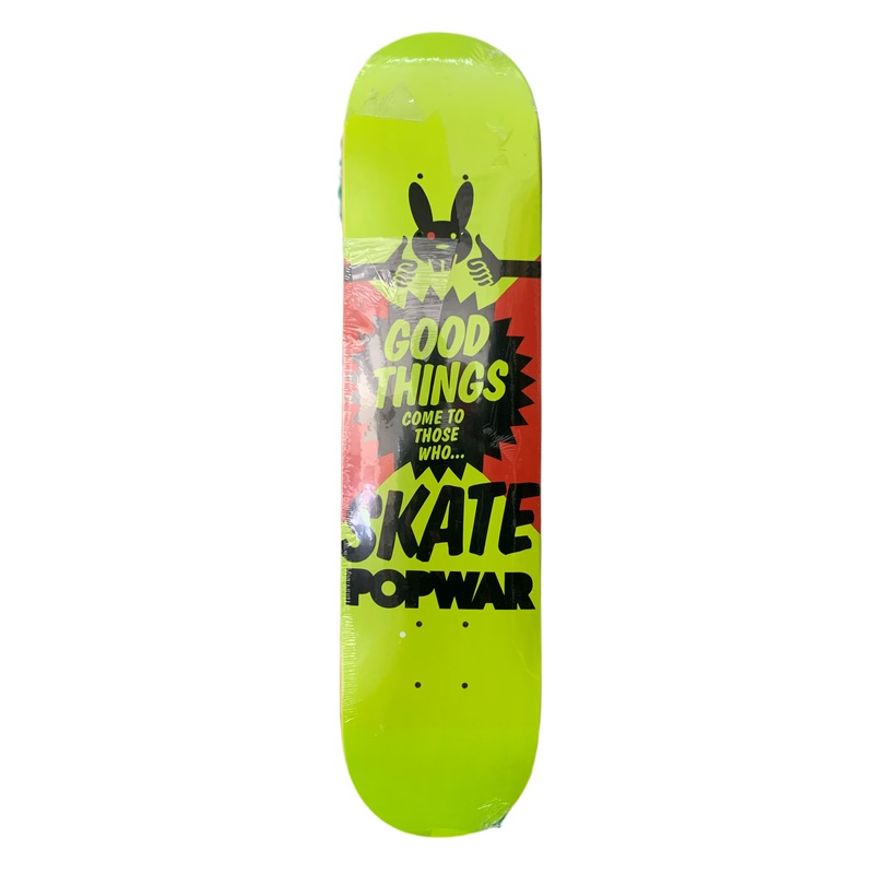 Popwar Good Things Come To Those Who Skate Popwar Green/Red 7.5″ Classic Skateboard Deck