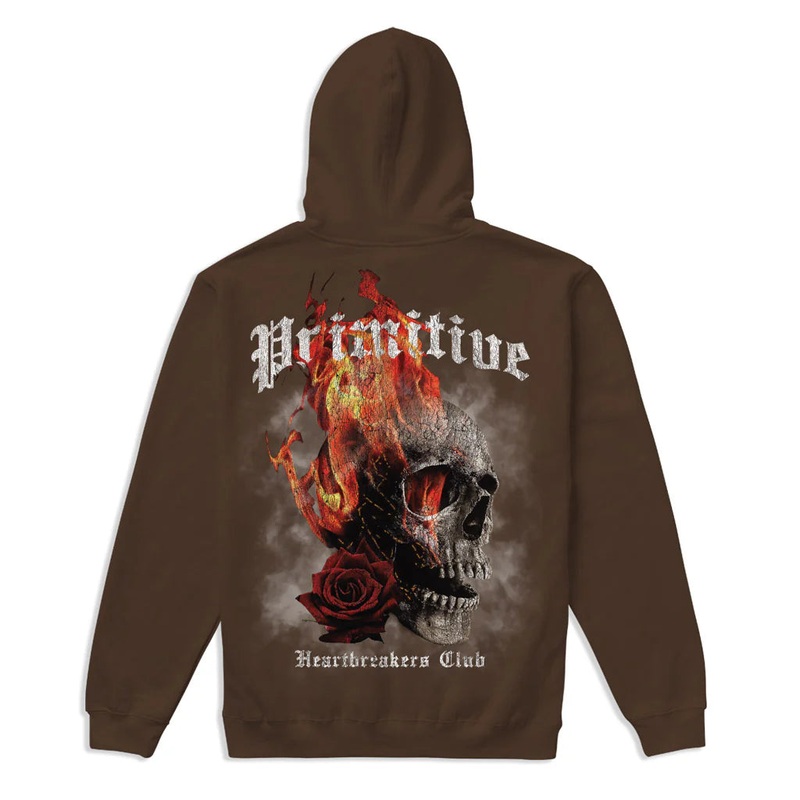 Primitive Torch Brown Hooded Sweatshirt S