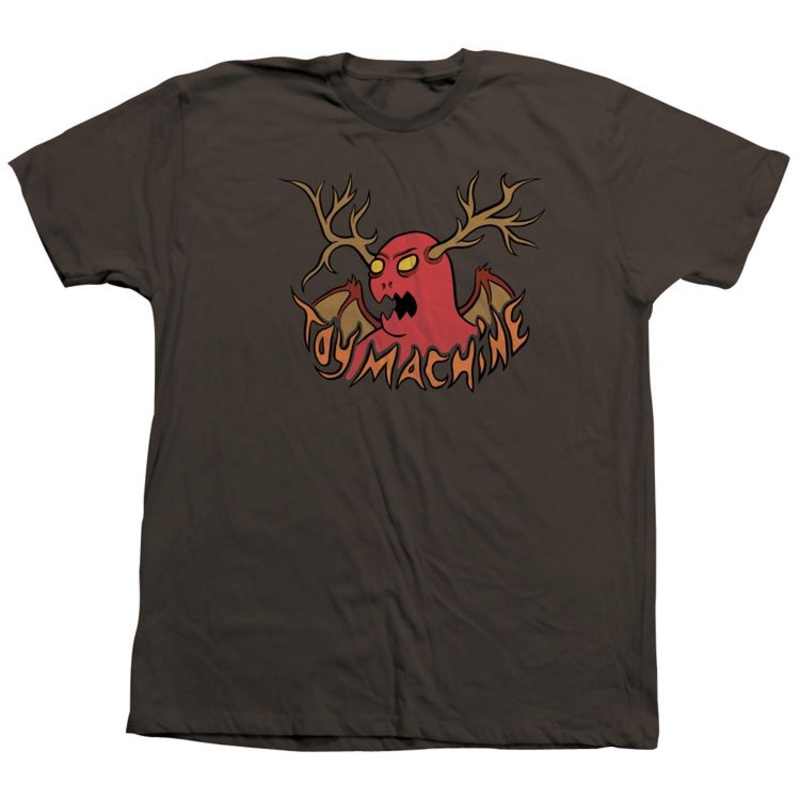 TOY MACHINE ANTLER MONSTER TEE CHOCOLATE MEDIUM