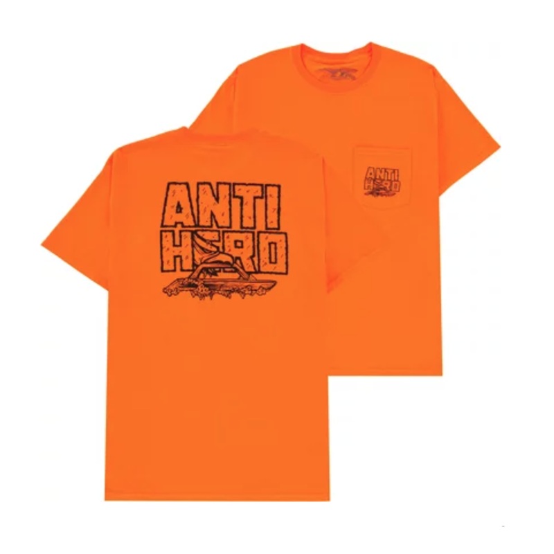 Anti Hero Custom Pocket T-Shirt – Safety Orange Small