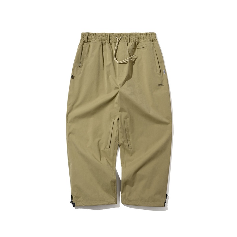 BSRABBIT SOFT PEACH SUPER WIDE VENTILATION PANTS KHAKI Small Khaki