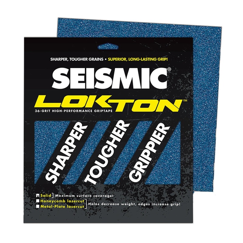 Seismic Griptape Lokton Squares 36 Grit Solid – Blue