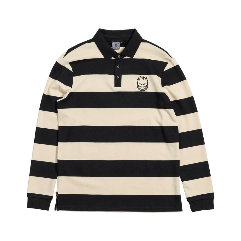 Spitfire Bighead Rugby Shirt S Off White/Black