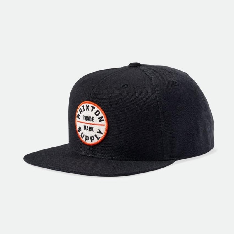 BRIXTON OATH 3 SNAPBACK WASHED BLACK/0RANGE