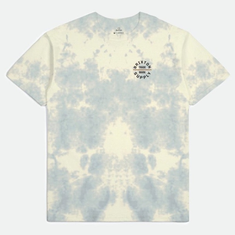 BRIXTON OATH S/S T-SHIRT YELLOW TIE DYE SMALL