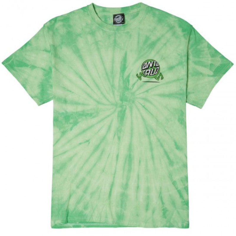 SANTA CRUZ T-SHIRT TOXIC WASTELAND SPIDER LIME SMALL