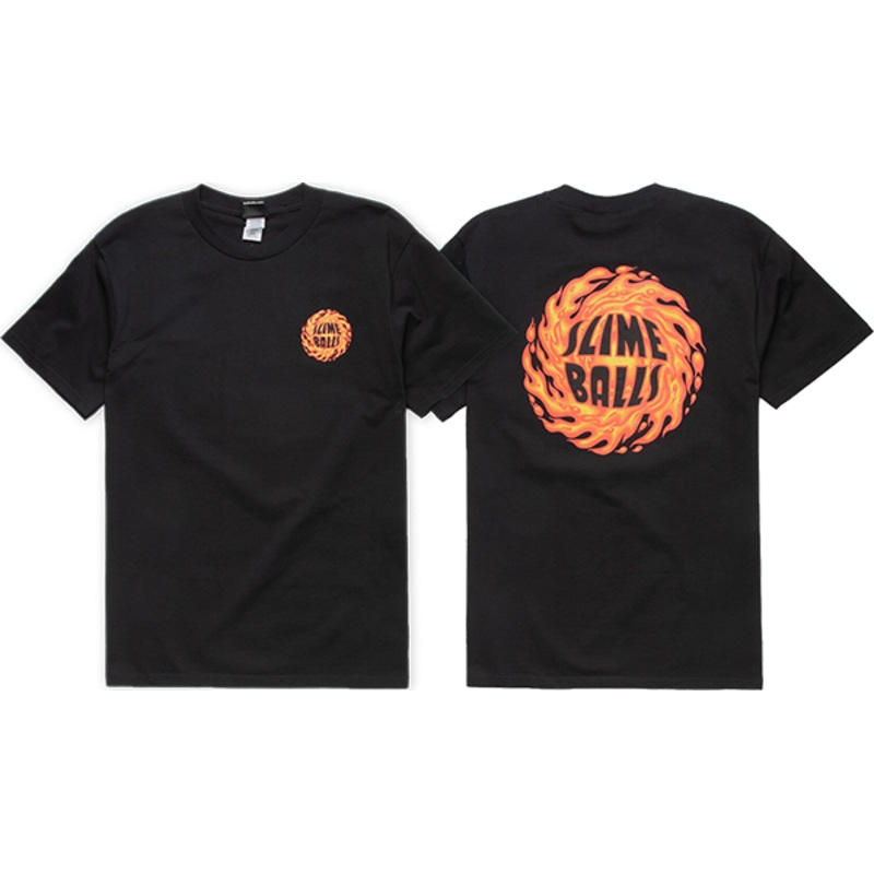 SLIME BALLS SB LOGO FLAME SS BLACK S