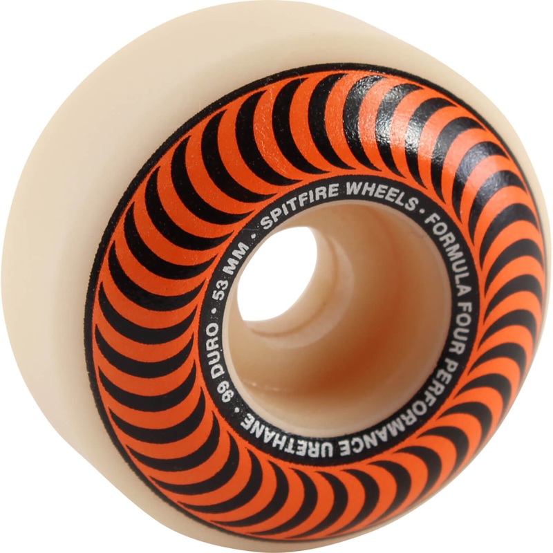 Spitfire Wheels F4 Classic Swirl 53mm 99a – White/Orange (Set of 4)