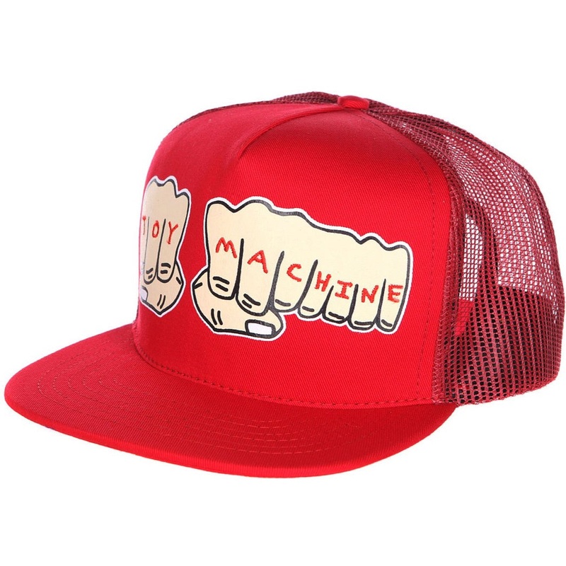 TOY MACHINE SNAPBACK FISTS MESH CAP RED