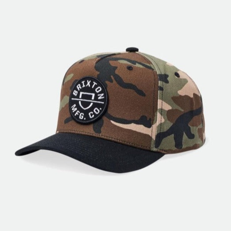 BRIXTON CREST C MP SNAPBACK CAMO SURPLUS/BLACK
