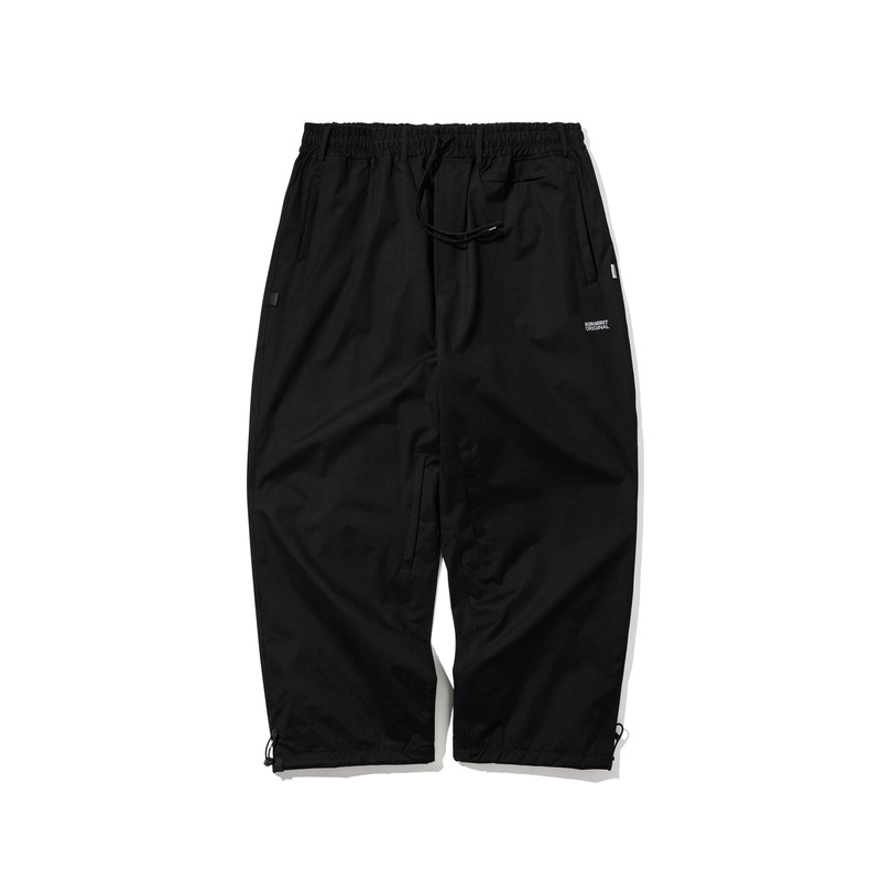 BSRABBIT SOFT PEACH SUPER WIDE VENTILATION PANTS BLACK Small Black
