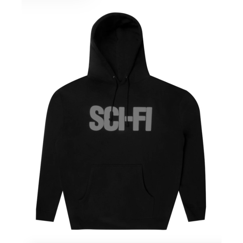 Sci-Fi Fantasy Big Logo Hooded Sweater – Black Small