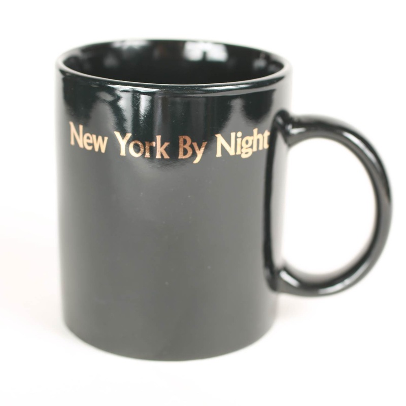 Vintage New York City By Night Coffee Mug Black