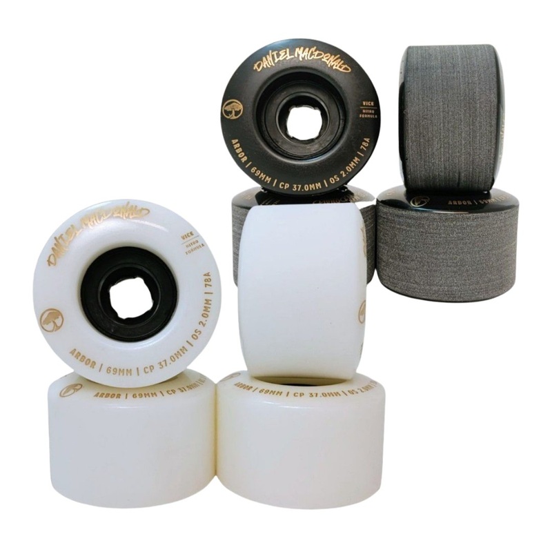 Arbor: 69mm Vice Daniel Macdonald 78a Longboard Wheel 69mm Stoneground 78a Black