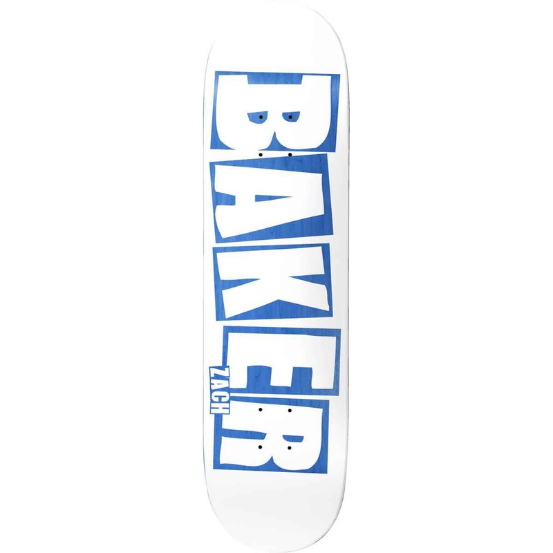 BAKER DECK ZACK LOGO WHITE/BLUE (8″) 8″