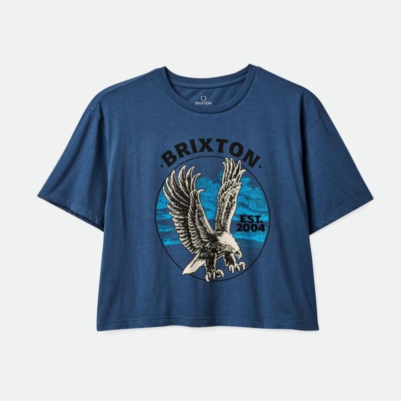 BRIXTON WOMENS NAVIGATOR S/S SKIMMER DEEP SEA X-SMALL