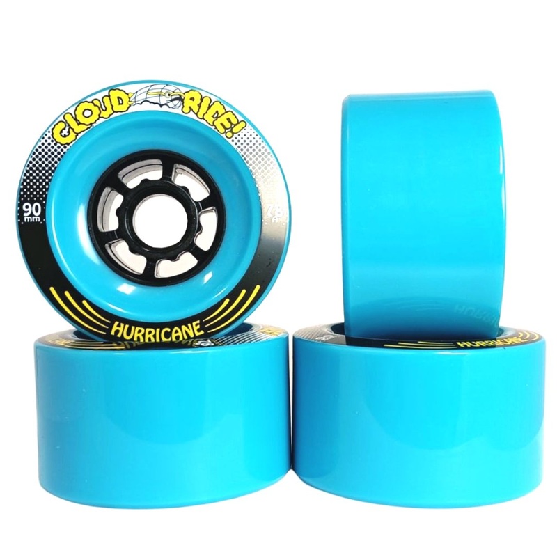 Cloudride: 90mm Hurricanes Longboard Wheel 78a Black
